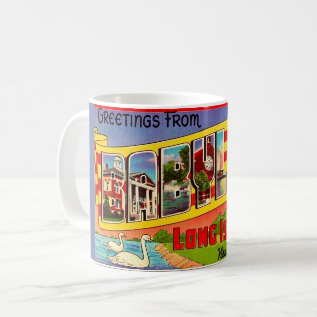 Taza De Café Babylon Long Island Postcard Mug (Anverso izquierdo)
