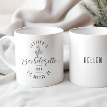 Bachelorette Birth March Moda Flor Script negro