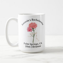 Taza De Café Bachelorette Birth Month Flor Enero Carnación