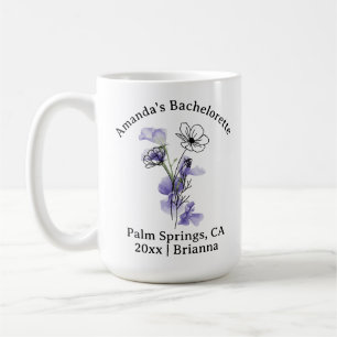 Taza De Café Bachelorette Birth Month Flor Flower Febrero Viole