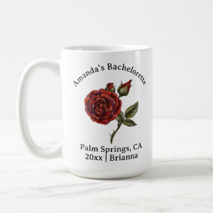 Taza De Café Bachelorette Nacimiento Mes Flor Junio Rosa