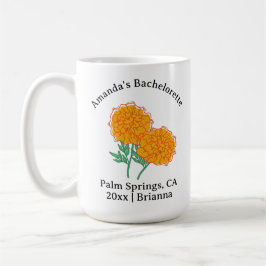 Taza De Café Bachelorette Nacimiento Mes Flor Octubre Marigold