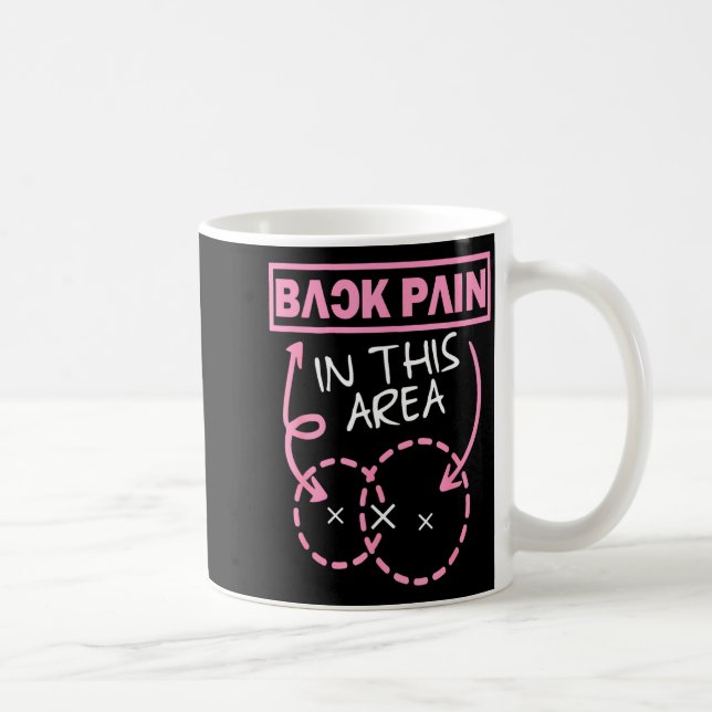 Taza De Café Back Pain In This Area Funny  (Derecha)