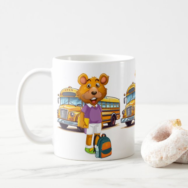 Taza De Café Back-to-School Bear (Con donut)