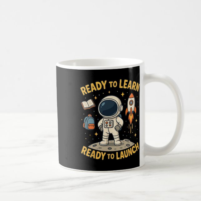 Taza De Café Back To School Rocket Launch Space Learn Student K (Derecha)