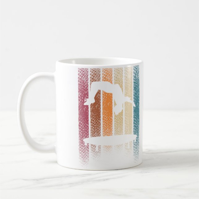 Taza De Café Backflip Trampoline Jumping Jumper Tumbling Retro (Izquierda)