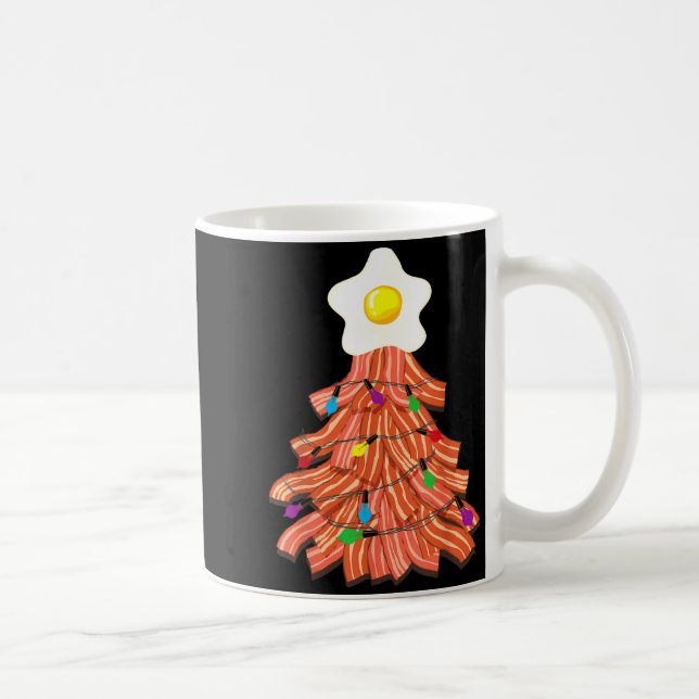 Taza De Café Bacon Christmas Tree Egg Top Shirt _ Funny Rk Love (Derecha)
