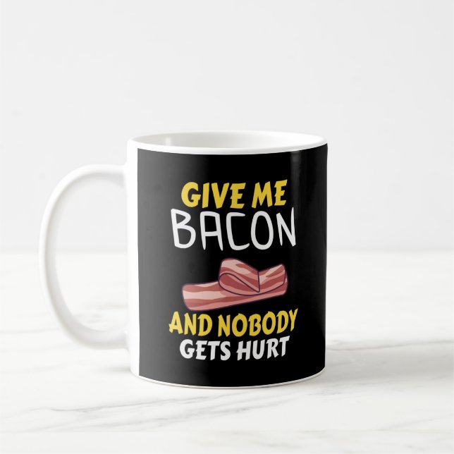 Taza De Café Bacon Lover Gracioso Bacon Famous Food Gift (Izquierda)