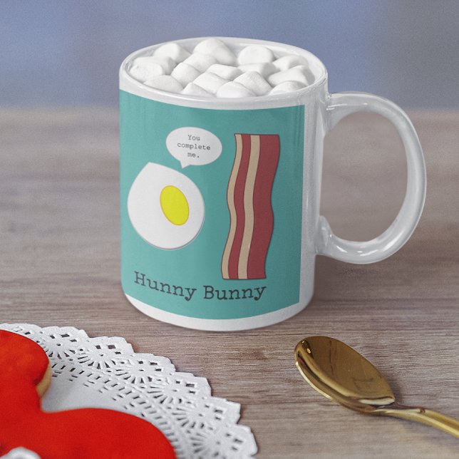 Taza De Café Bacon y Huevos me completan Graciosidad Personaliz (Subido por el creador)