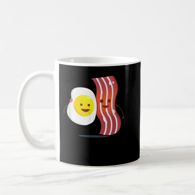 Taza De Café Bacon Y Huevos Mejor Desayuno Brunch Amigos Tee (Izquierda)