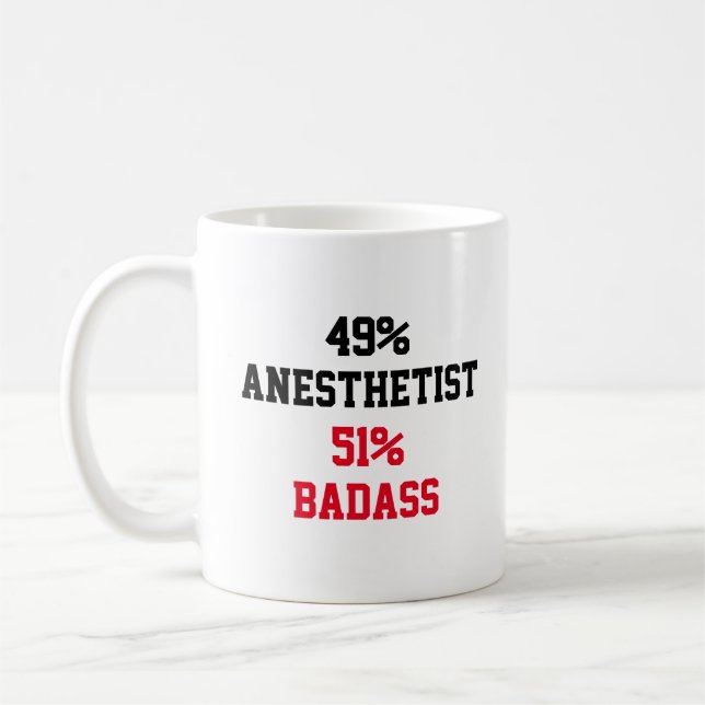 Taza De Café Badass anestesista (Izquierda)