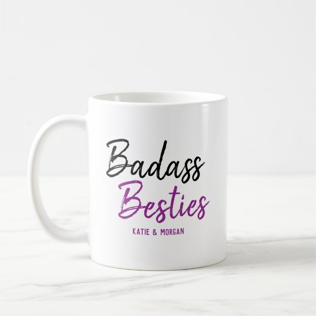 Taza De Café Badass Bestis Purple (Izquierda)