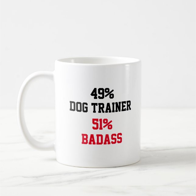Taza De Café Badass de entrenamiento de perros (Izquierda)