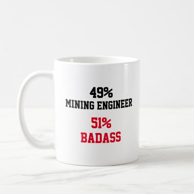 Taza De Café Badass de Ingeniero Minero (Izquierda)
