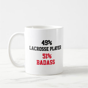 Taza De Café Badass del jugador de Lacrosse