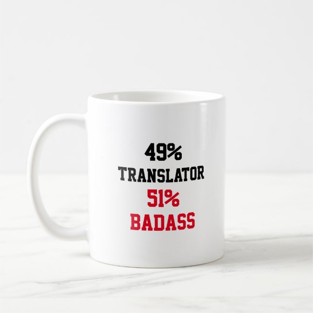 Taza De Café Badass del traductor (Izquierda)