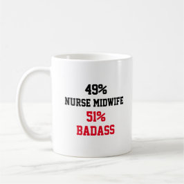 Taza De Café Badass, enfermera partera