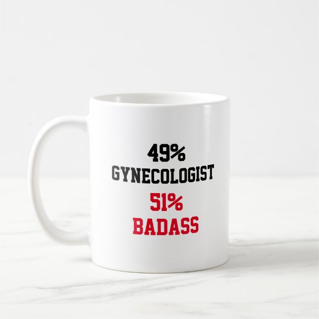 Taza De Café Badass ginecóloga (Izquierda)