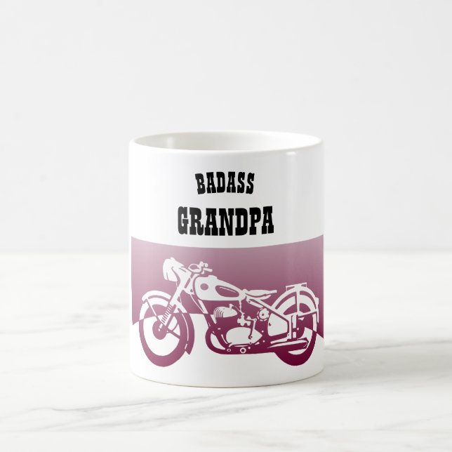 Taza De Café BADASS GRANDPA - Regalo de motocicletas para motos (Centro)