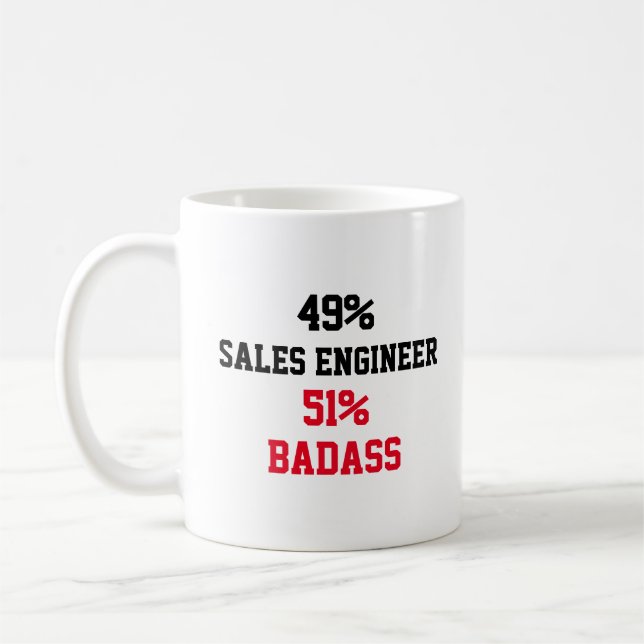 Taza De Café Badass ingeniero de ventas (Izquierda)