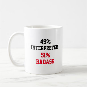 Taza De Café Badass intérprete