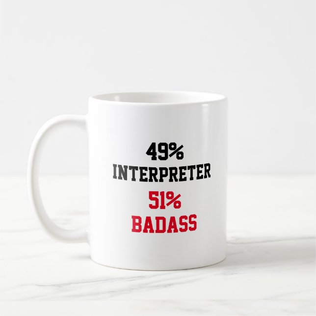 Taza De Café Badass intérprete (Izquierda)