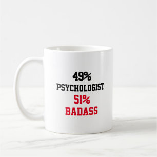 Taza De Café Badass psicóloga