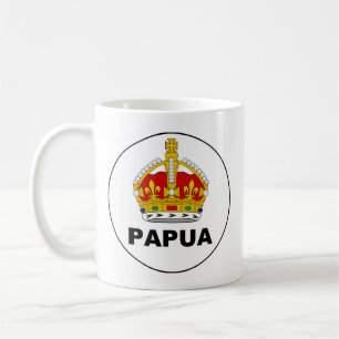 Taza De Café Badge el territorio Papua, Papúa Nueva Guinea