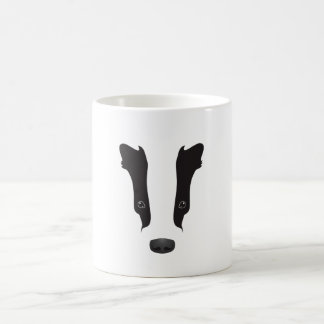 Taza De Café Badger Face Silhouette