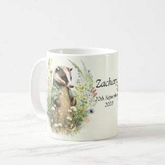 Taza De Café Badger personalizado con nombre personalizado