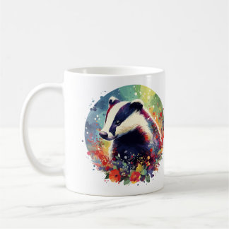 Taza De Café Badger y Wildflower