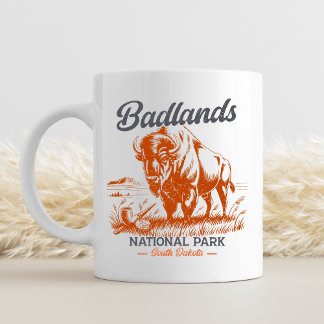 Taza De Café Badlands National Park Retro Bison