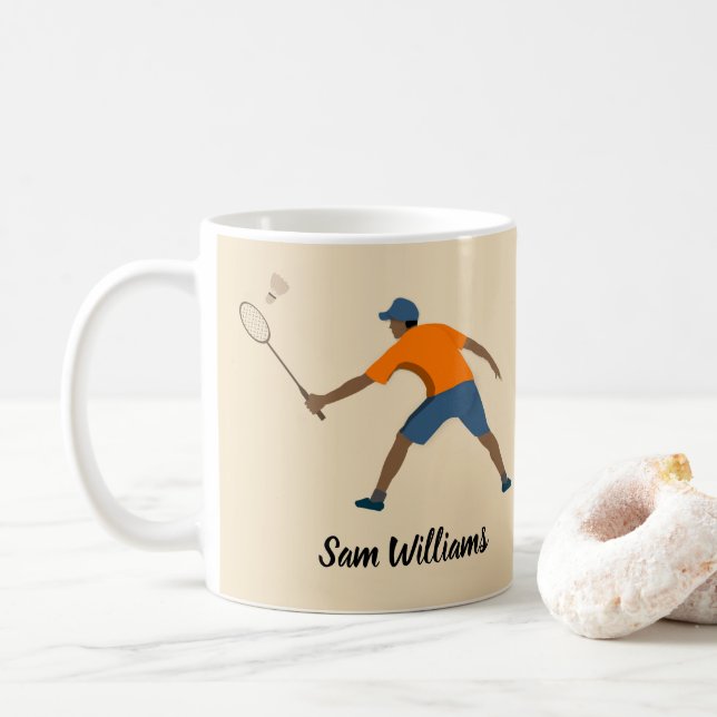 Taza De Café Badminton (Con donut)