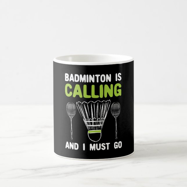 Taza De Café Badminton - Badminton está llamando (Centro)