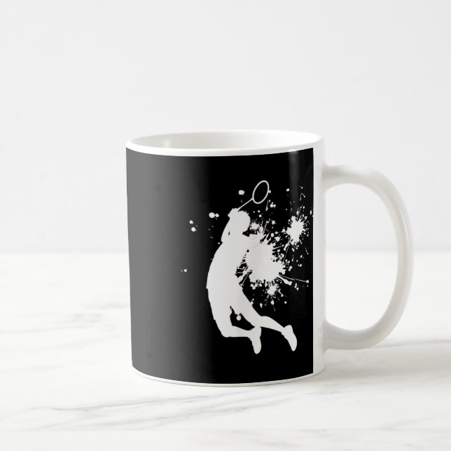 Taza De Café Badminton Badminton Player Mens Squash Shuttle  (Derecha)