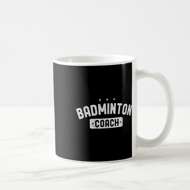 Taza De Café Badminton Coach Vintage Badminton  (Derecha)