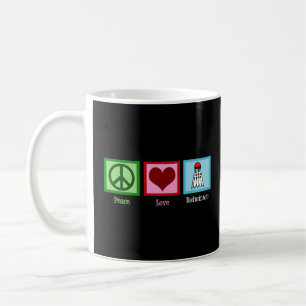 Taza De Café Badminton de amor por la paz