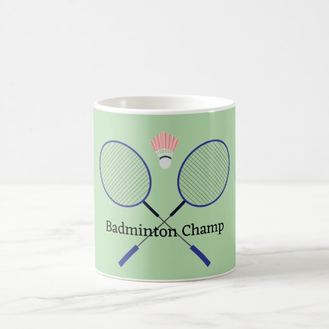 Taza De Café Badminton Design Coffee Mug (Centro)