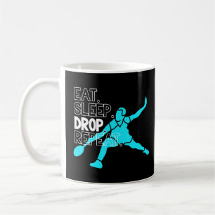 Taza De Café Badminton Eat Sleep Drop Repetir