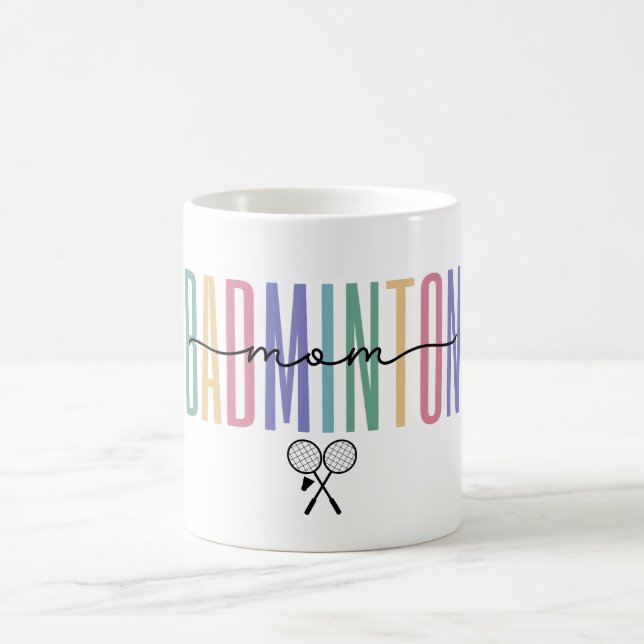 Taza De Café Badminton Mom Colorful (Centro)