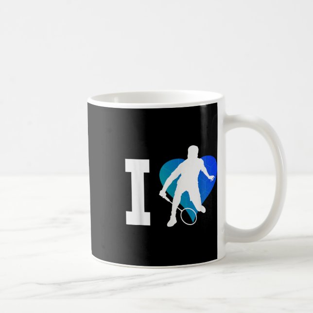 Taza De Café Badminton Player Squash Mens Shuttle Badminton  (Derecha)