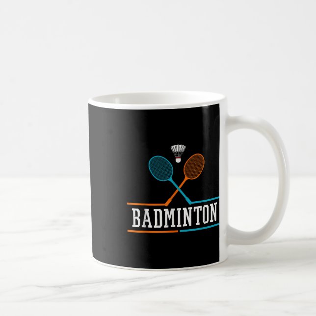 Taza De Café Badminton Racket Shuttle Team Coach Badminton Play (Derecha)