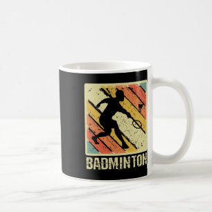 Taza De Café Badminton Retro Vintage Shuttle