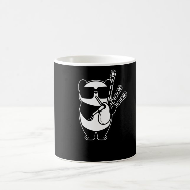 Taza De Café Bagpipes Scotland Panda with Bag Pipes (Centro)