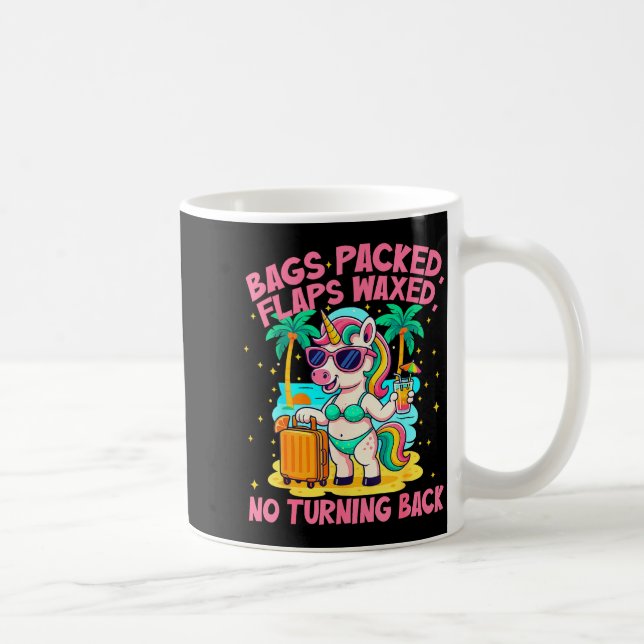 Taza De Café Bags Packed Flaps Waxed Funny Travel Funny Girls T (Derecha)