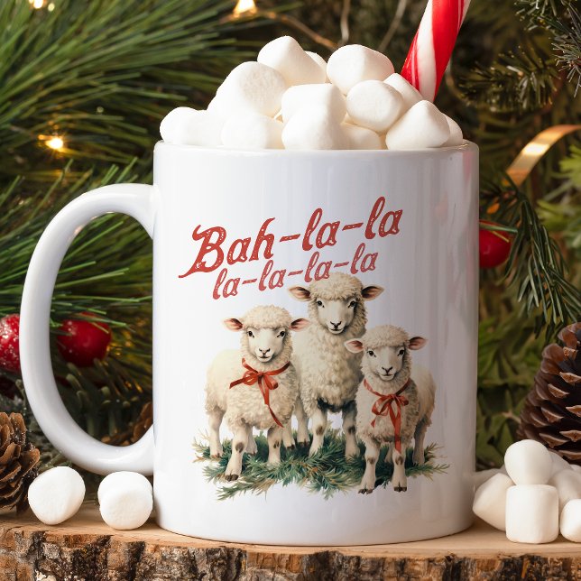 Taza De Café Bah La La Cute Navidades Retro (Subido por el creador)