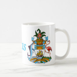 Taza De Café Bahamas con escudo de armas (paraíso caribeño)