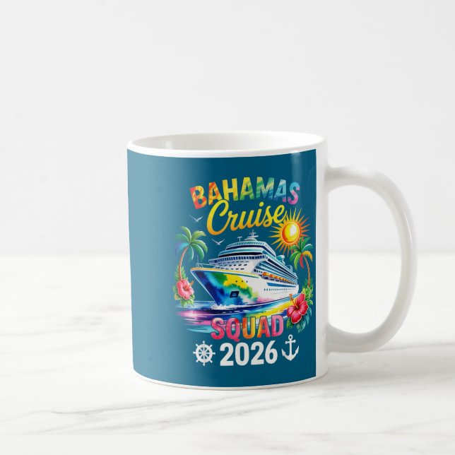 Taza De Café Bahamas Vacation 2026 Squad Family Friends Matchin (Derecha)