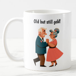 Taza De Café Bailando adultos jóvenes de corazón
