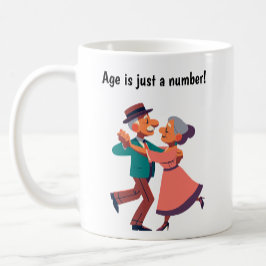 Taza De Café Bailando adultos jóvenes de corazón